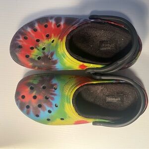 Crocs Kids Tie-Dye lined Clogs boys 6 Girls 8 (T97)